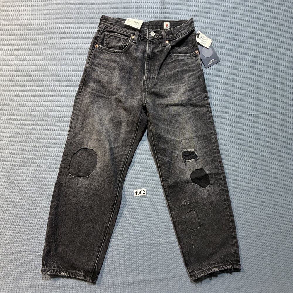 Levi's Made in‎ Japan Barrel Jeans Women Sz 25 Black Brand New